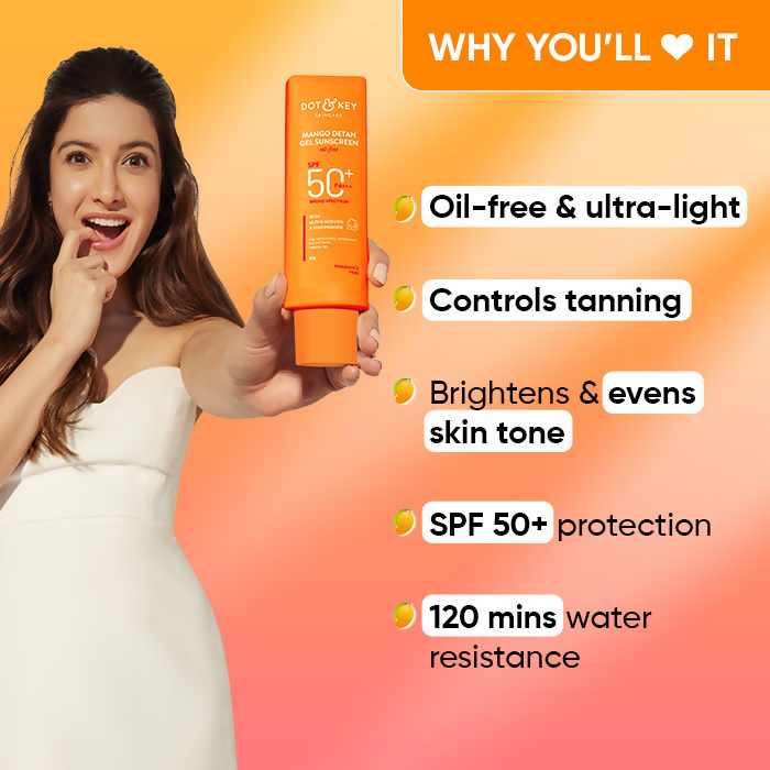 Dot & Key Mango Detan Oil-Free Sunscreen Gel SPF 50+ PA+++