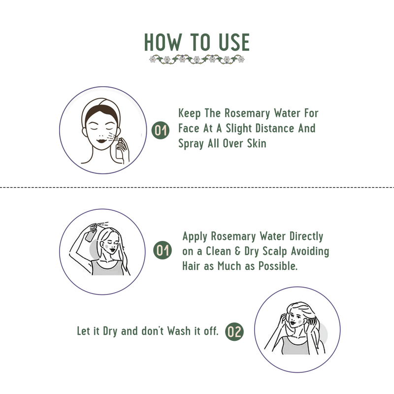 Avimee Herbal Rosemary Hair Care Routine Combo: Rosemary Water Spray & Rosemary Hair Oil