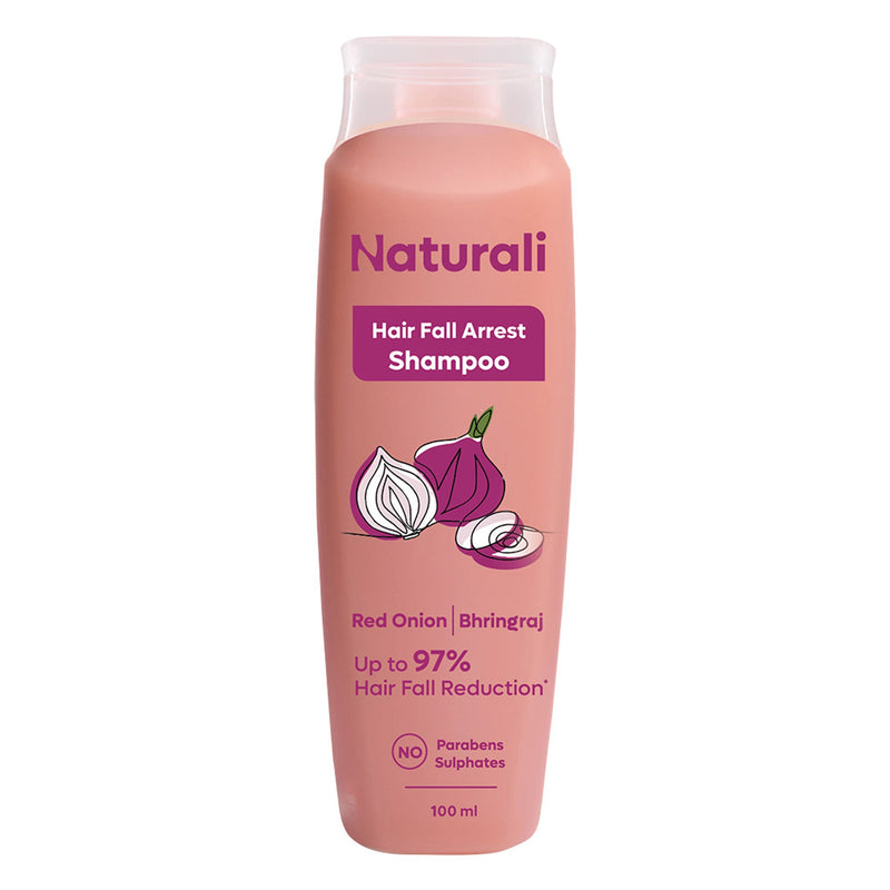 Naturali Hairfall Arrest Shampoo With Red Onion & Bhringraj, Sulphate & Paraben-Free Shampoo