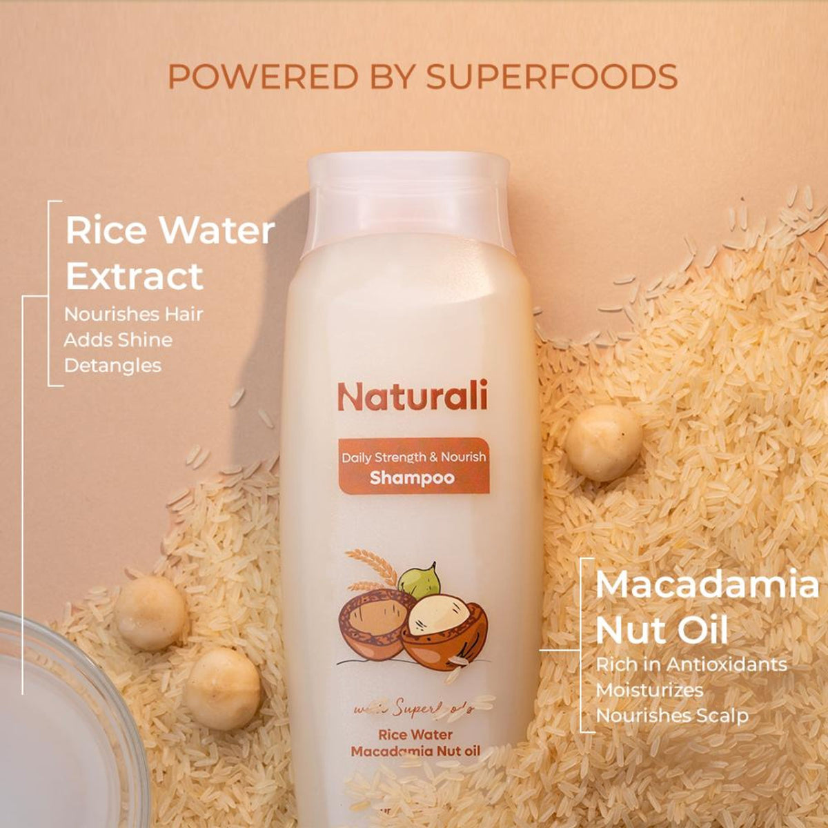 Naturali Daily Strength & Nourish Shampoo, Nourishes & Strengthens Hair