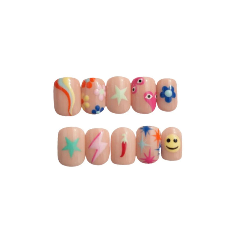 SOEZI Bold And Bright Reusable Press On Nails - Application Kit