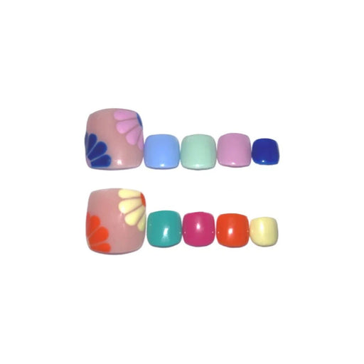 SOEZI Bold And Bright Toezi Reusable Press On Nails - Application Kit
