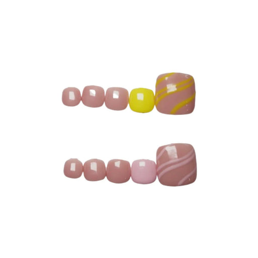 SOEZI Sunkissed Sunburn Toezi Reusable Press On Nails - Ready To Wear Kit