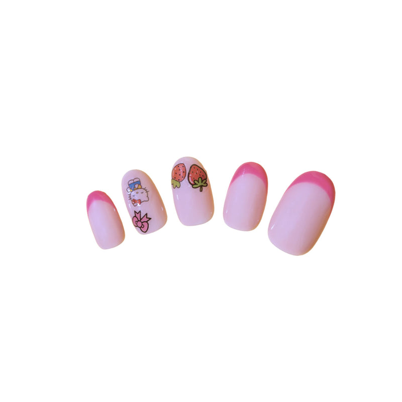 SOEZI Berry Kawaii Reusable Press On Nails - Application Kit