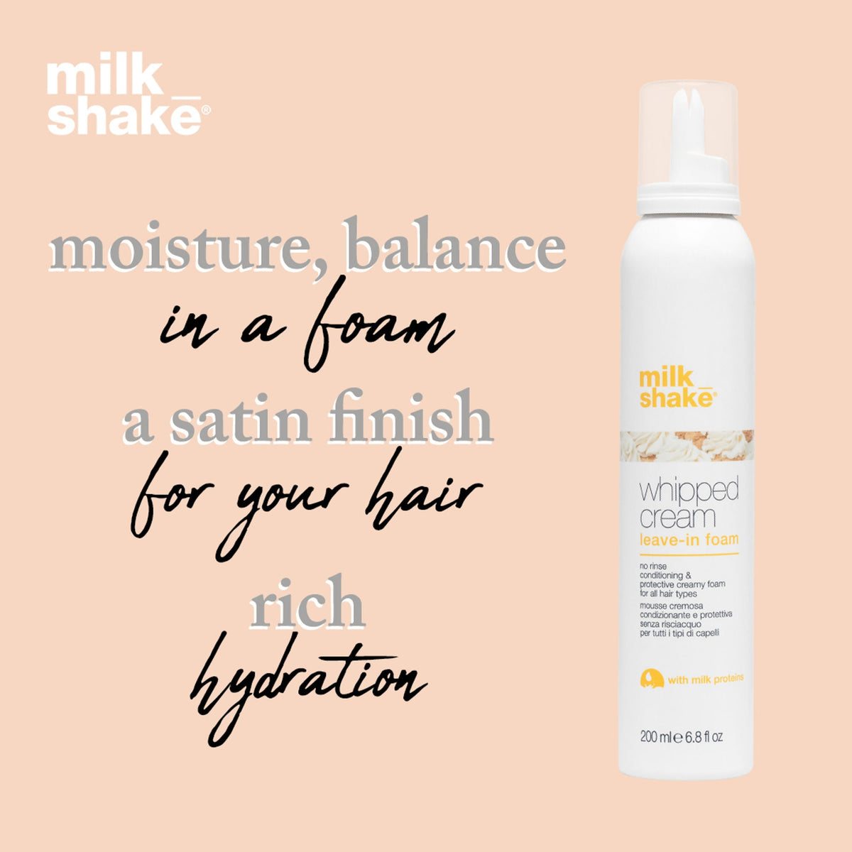 Milkshake Whipped Cream Leave-In Conditioner For Soft & Manageable Hair With UV & Heat Protection