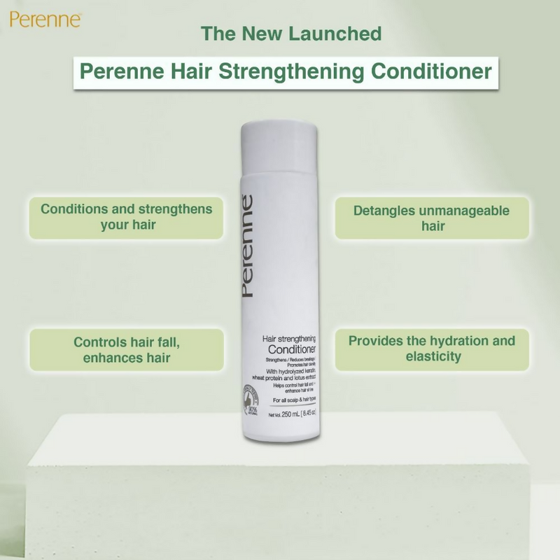 Perenne Hair Strengthening Conditioner With Hydrolyzed Keratin And Wheat Protein