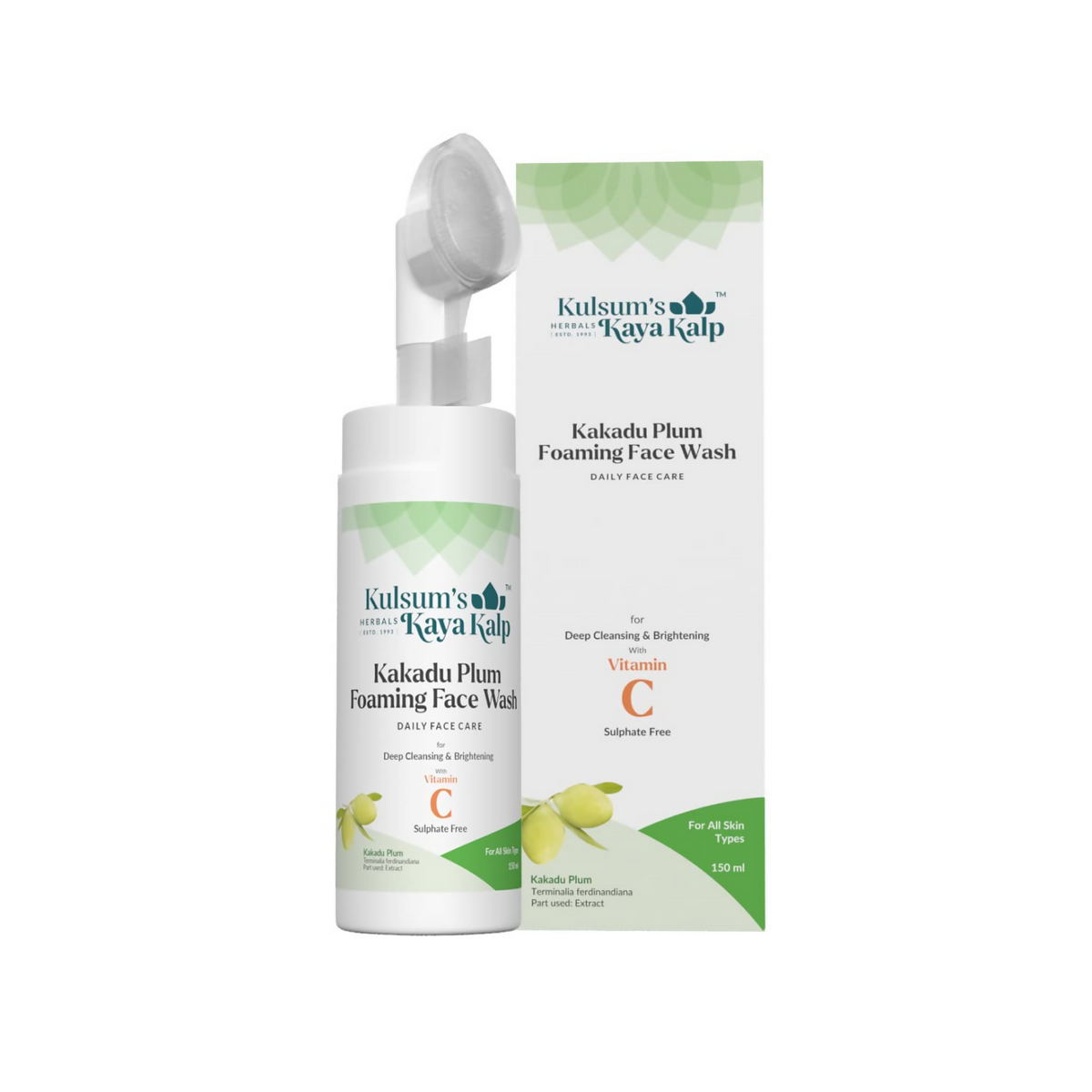 Kulsum's Kaya Kalp Kakadu Plum Foaming Face Wash For Deep Cleansing & Brightening