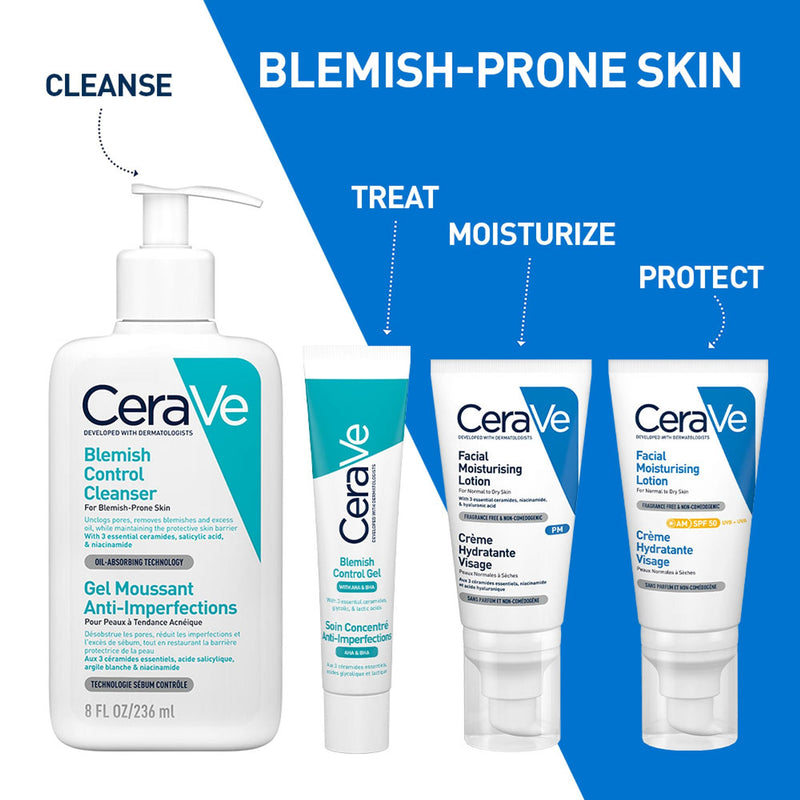 CeraVe Blemish Control Gel with 2% Salicylic Acid, AHA & Niacinamide for Acne Spot Treatment