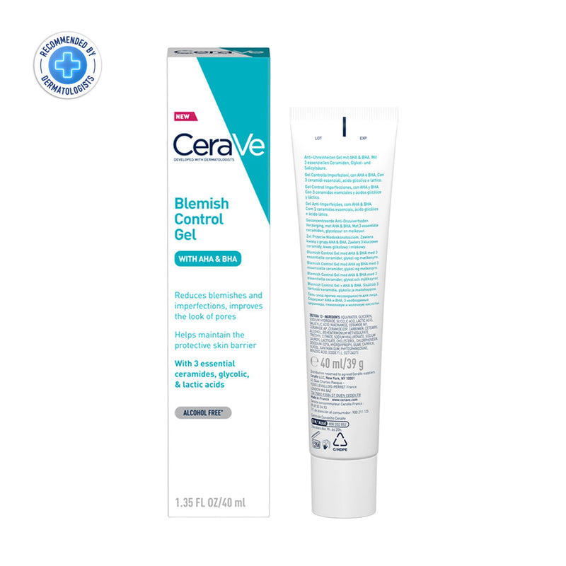 CeraVe Blemish Control Gel with 2% Salicylic Acid, AHA & Niacinamide for Acne Spot Treatment