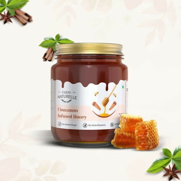 Farm Naturelle Cinnamon Infused Honey - 100% Pure and Natural