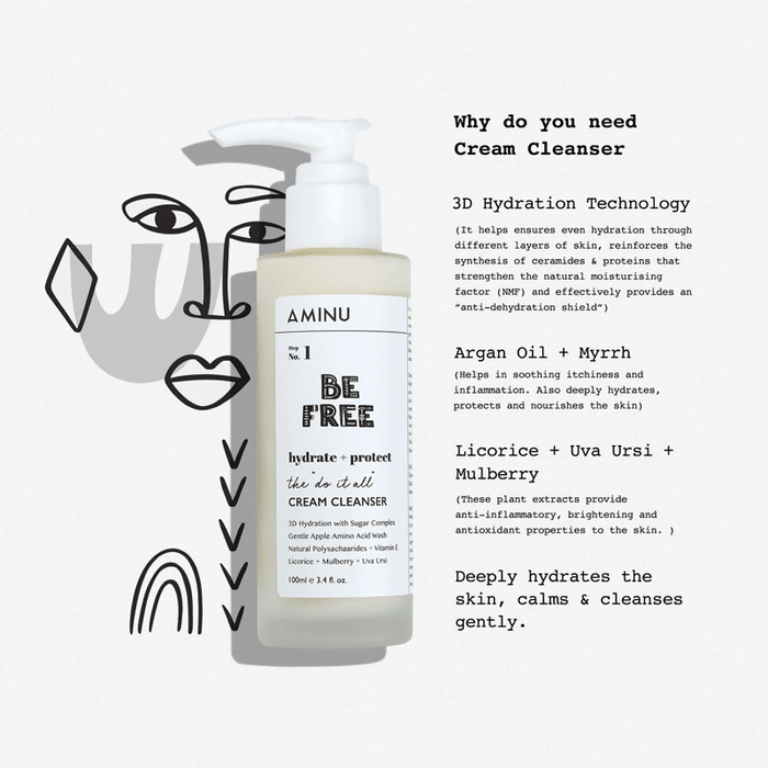 Aminu Cream Cleanser for Dry, Mature & Sensitive skin