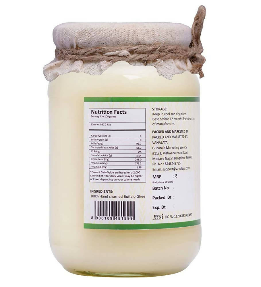 Vanalaya Buffalo Ghee | Vedic Bilona Method | Churned From Curd | Pure & Natural | Buffalo Ghee