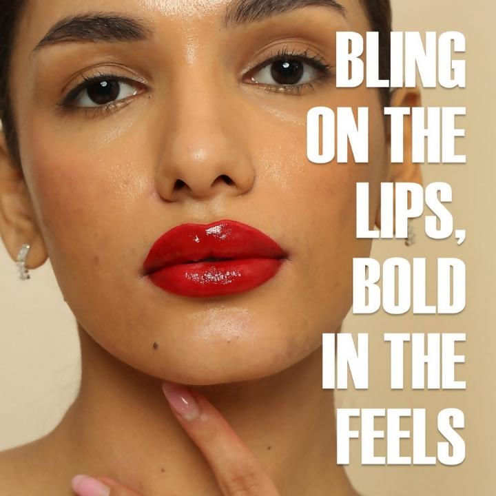 Dunamiss Ramona Hydrating Lip Oil Gloss Crimson Red Kiss