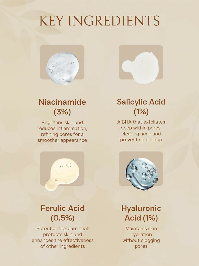 Flawora 24K Gold Face Serum For Brightening, Anti-Aging And Anti Acne Serum To Reduce Blackheads And Open Pores 