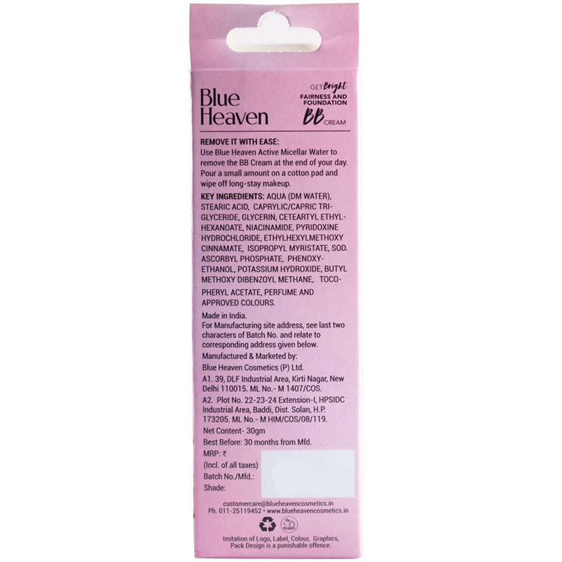 Blue Heaven BB Cream Honey SPF 15 PA+++