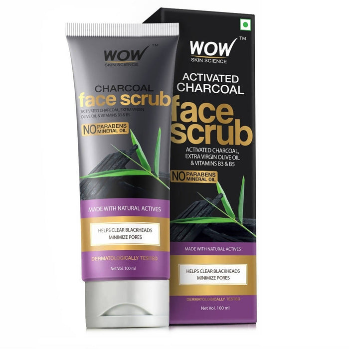 Wow Skin Science Charcoal & Hyaluronic Acid Detox Face Scrub