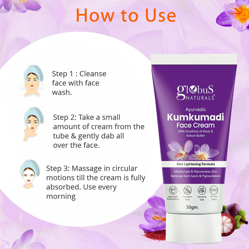 Globus Naturals Ayurvedic Kumkumadi Skin Lightening Face Cream
