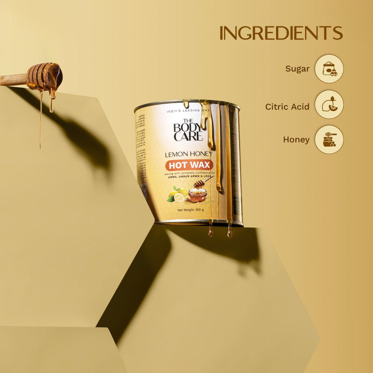 The Body Care Lemon Honey Hot Wax
