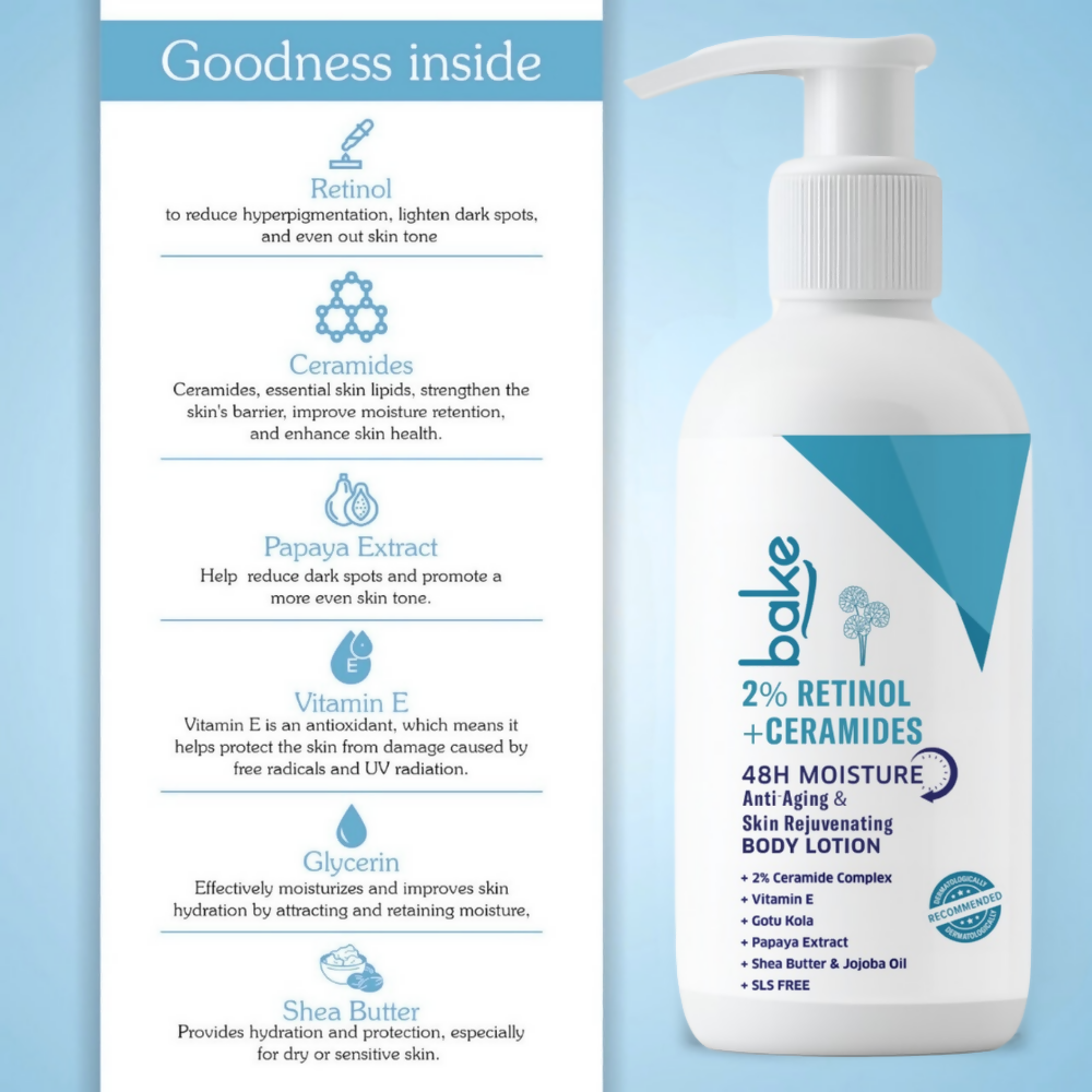 Bake 2% Retinol + Ceramides Body Lotion