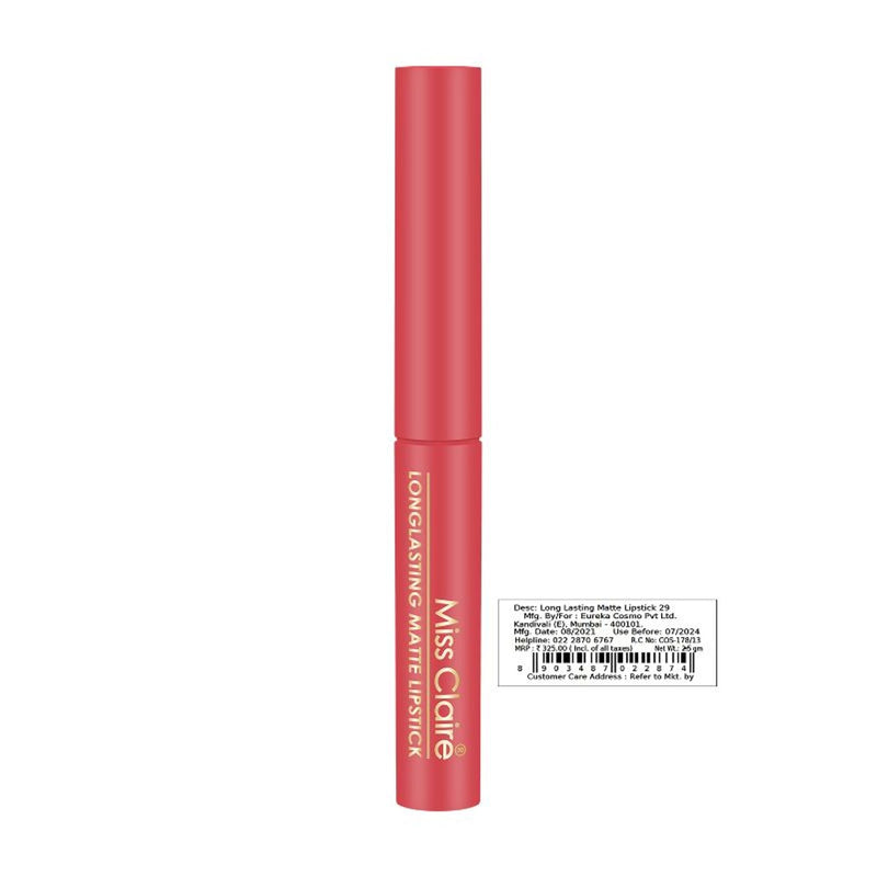 Miss Claire Long Lasting Matte Lipstick - 29 Pink Sorbet