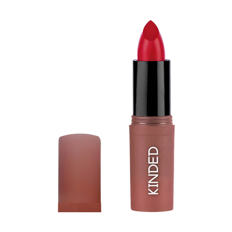 KINDED Satin Saga Bullet Creamy Lipstick With Satin Finish & Vitamin E - 04 Rose Red