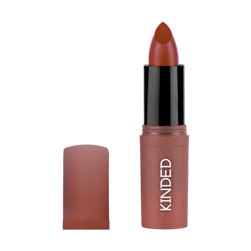 KINDED Satin Saga Bullet Creamy Lipstick With Satin Finish & Vitamin E - 07 Cafe Mocha