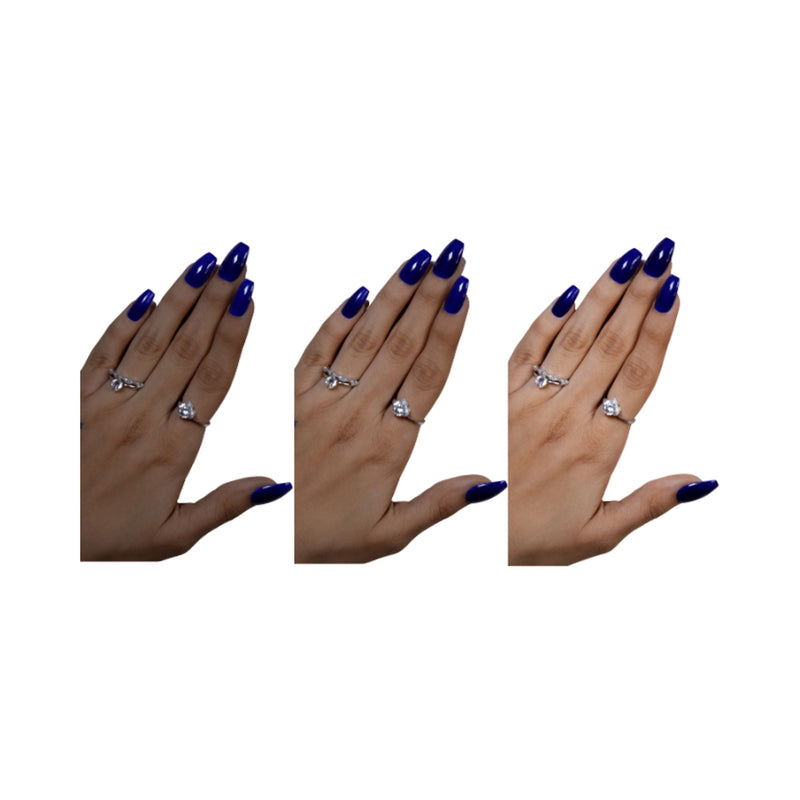 SOEZI Ballsy Blues Reusable Press On Nails - Ready To Wear Kit