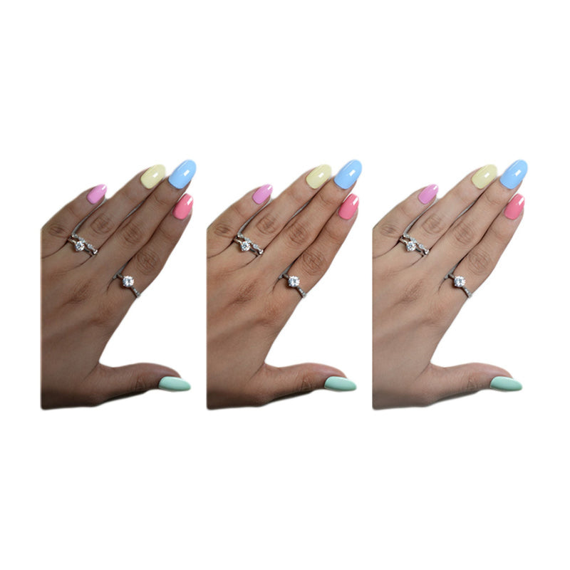 SOEZI Colorful And Confused Reusable Press On Nails - Ready To Wear Kit