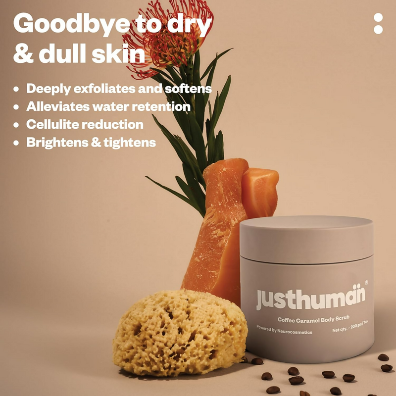 JustHuman Coffee Caramel Body Scrub
