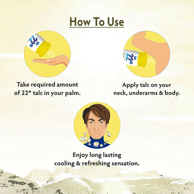 VI-JOHN 22 Degree Cooling Talc Beat the Heat Neem and Lime