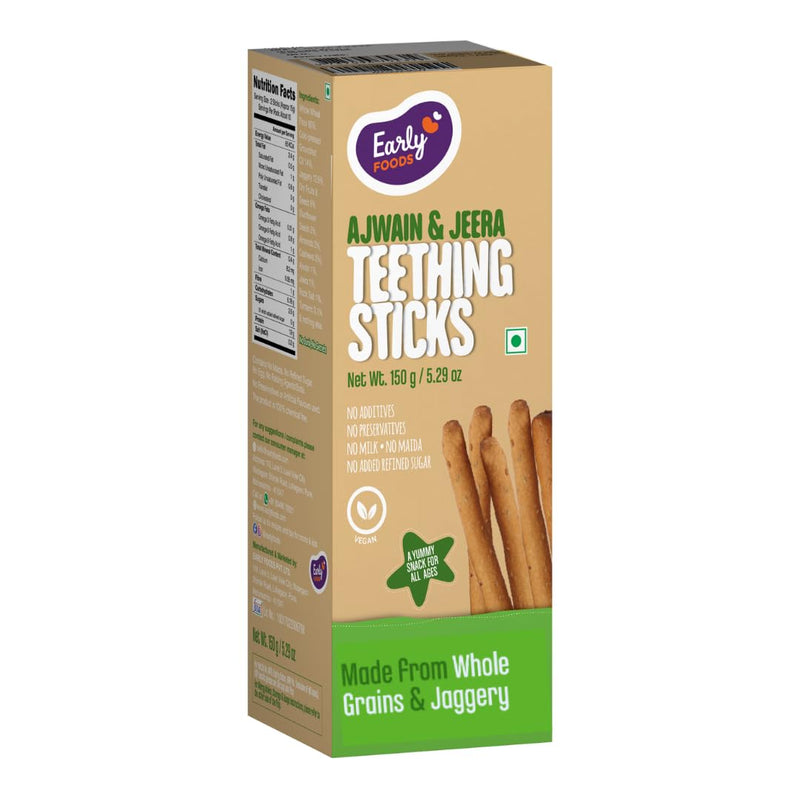 Early Foods Whole Wheat Ajwain Jaggery Teething Sticks