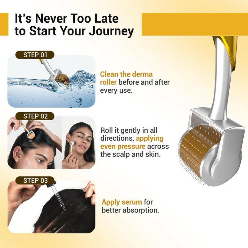 Sotrue Derma Roller Professional For Hair Growth 1 Mm With 192 Stainless Steel Needles