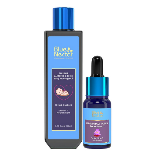 Blue Nectar Baby Oil + Kumkumadi Serum Combo