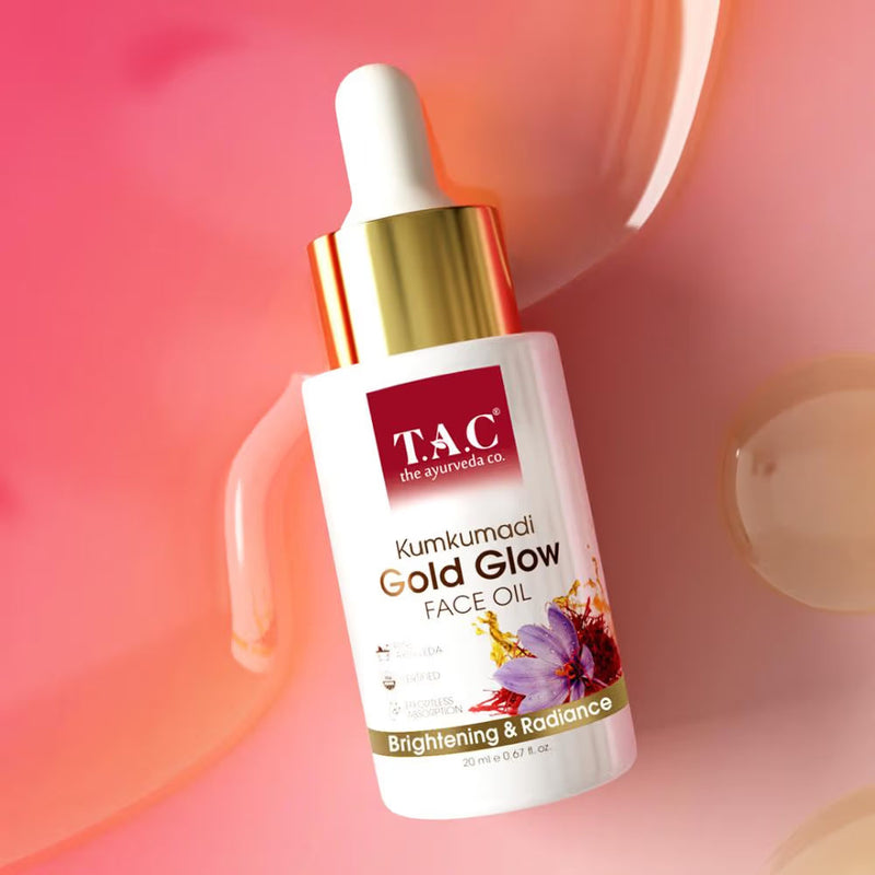TAC Kumkumadi Gold Glow Face Oil | 100% Pure Ayurvedic Formula | For Glowing & Youthful Skin