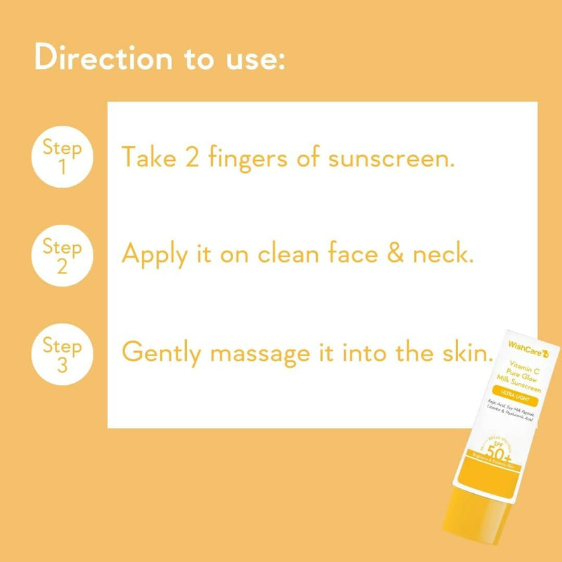 Wishcare Vitamin C Pure Glow Milk Sunscreen SPF 50