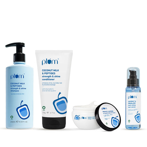 Plum Coconut & Peptides Strength & Shine Combo