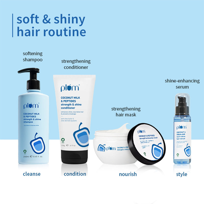 Plum Coconut & Peptides Strength & Shine Combo