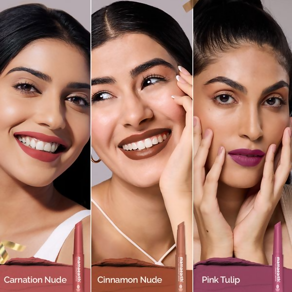Mamaearth Moisture Matte Long Stay Lipstick Gift Set - Nude Perfection - Limited Time Offer
