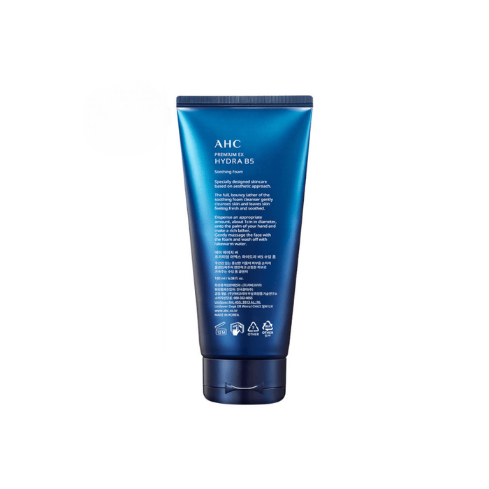AHC Premium EX Hydra B5 Soothing Foam Face Cleanser - Korean skincare