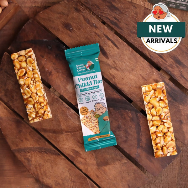 Sweet Karam Coffee Peanut Chikki Bar (Zero White Sugar)