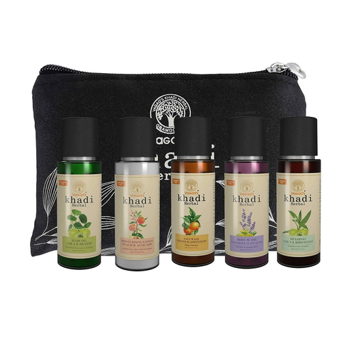Vagad's Khadi Grooming Travel Kit Men & Women