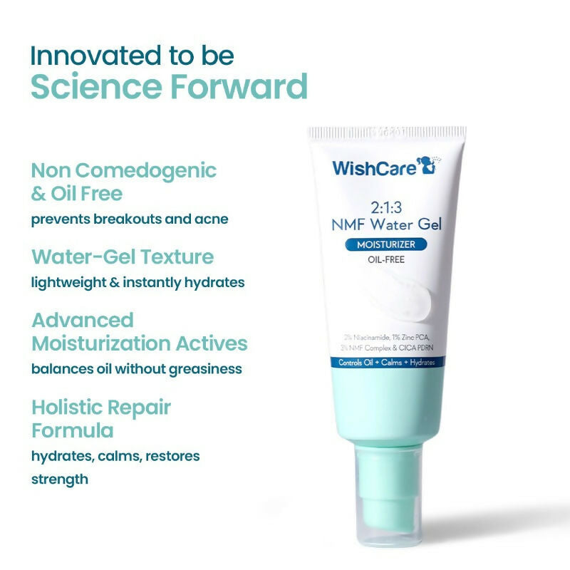 Wishcare 2:1:3 NMF Water Gel Moisturizer for Oily & Sensitive Skin, Oil-Free