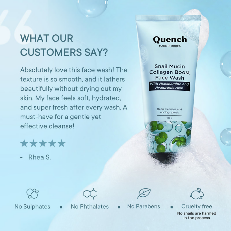 Quench nail Mucin Collagen Boost Face Wash