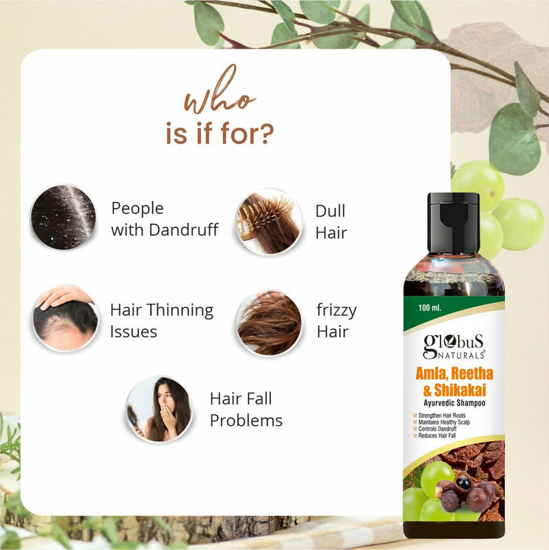 Globus Naturals Amla Reetha Shikakai Shampoo