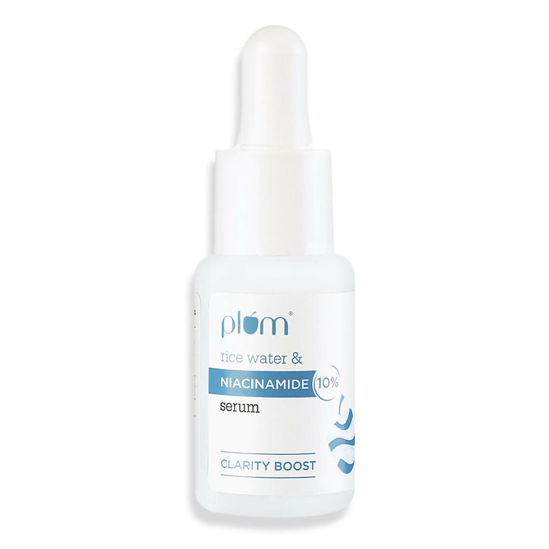 Plum 10% Niacinamide Brightening Face Serum With Rice Water - Fades Blemishes & Dark Spots, Beginner Friendly
