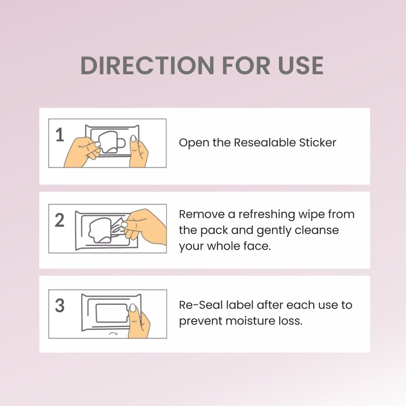 VERYMISS Rose Refreshing Face Wipes