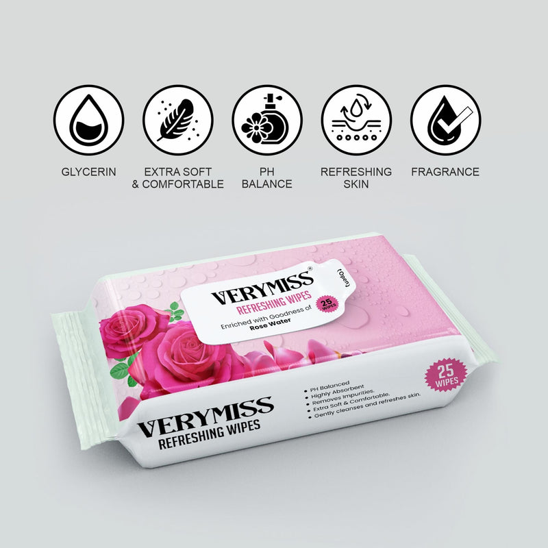 VERYMISS Rose Refreshing Face Wipes