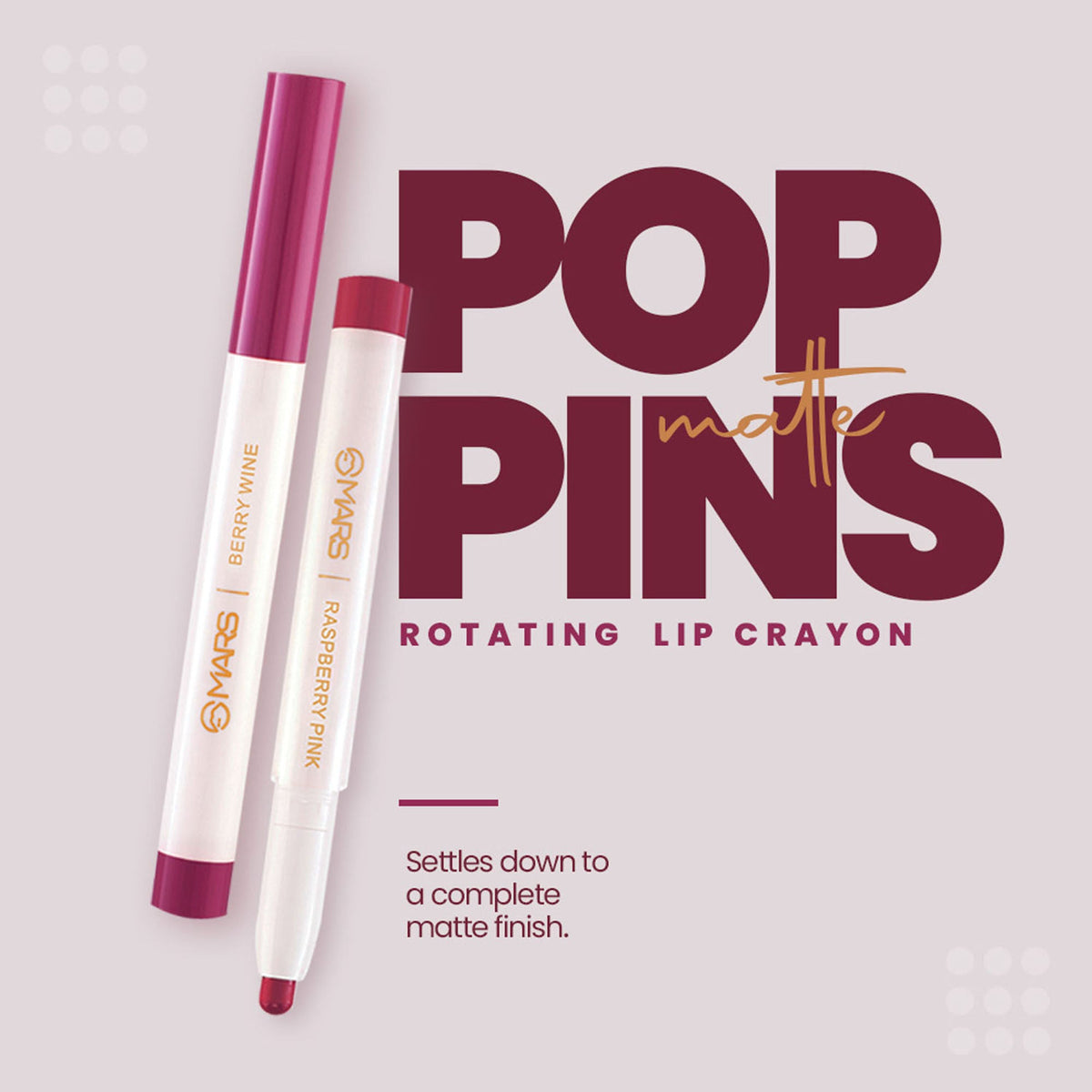 MARS Cosmetics Retractable Poppins Lipstick - Cherry Red
