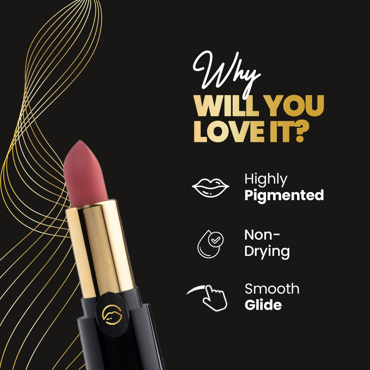 MARS Cosmetics Plush Velvet Lipstick - Dark Magic