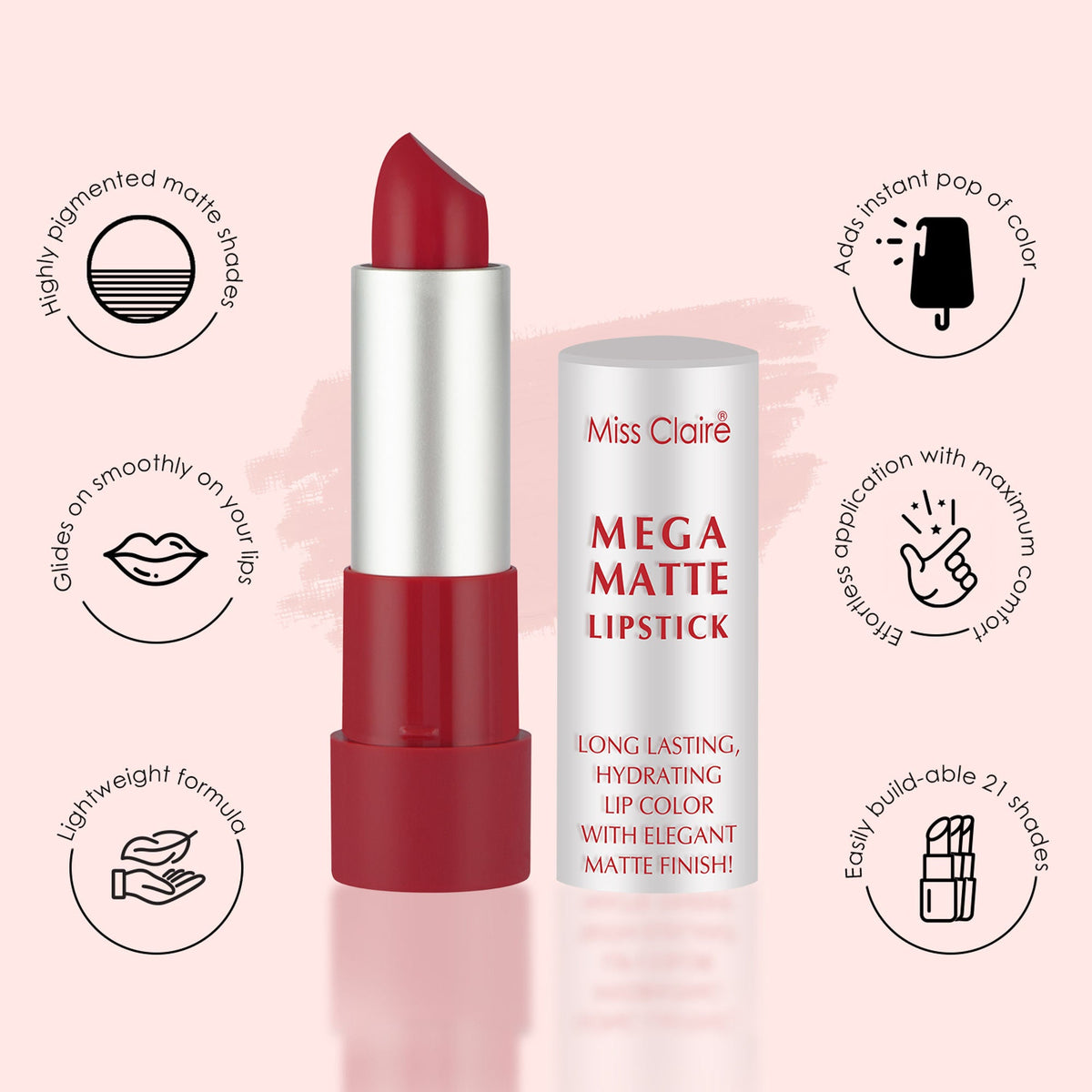 Miss Claire Mega Matte Lipstick - 2